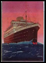 De Liner M.V. Alcantara op zee, 1928